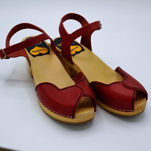 Swedish Hasbeens Red Clogs - Picture 2 of 5
